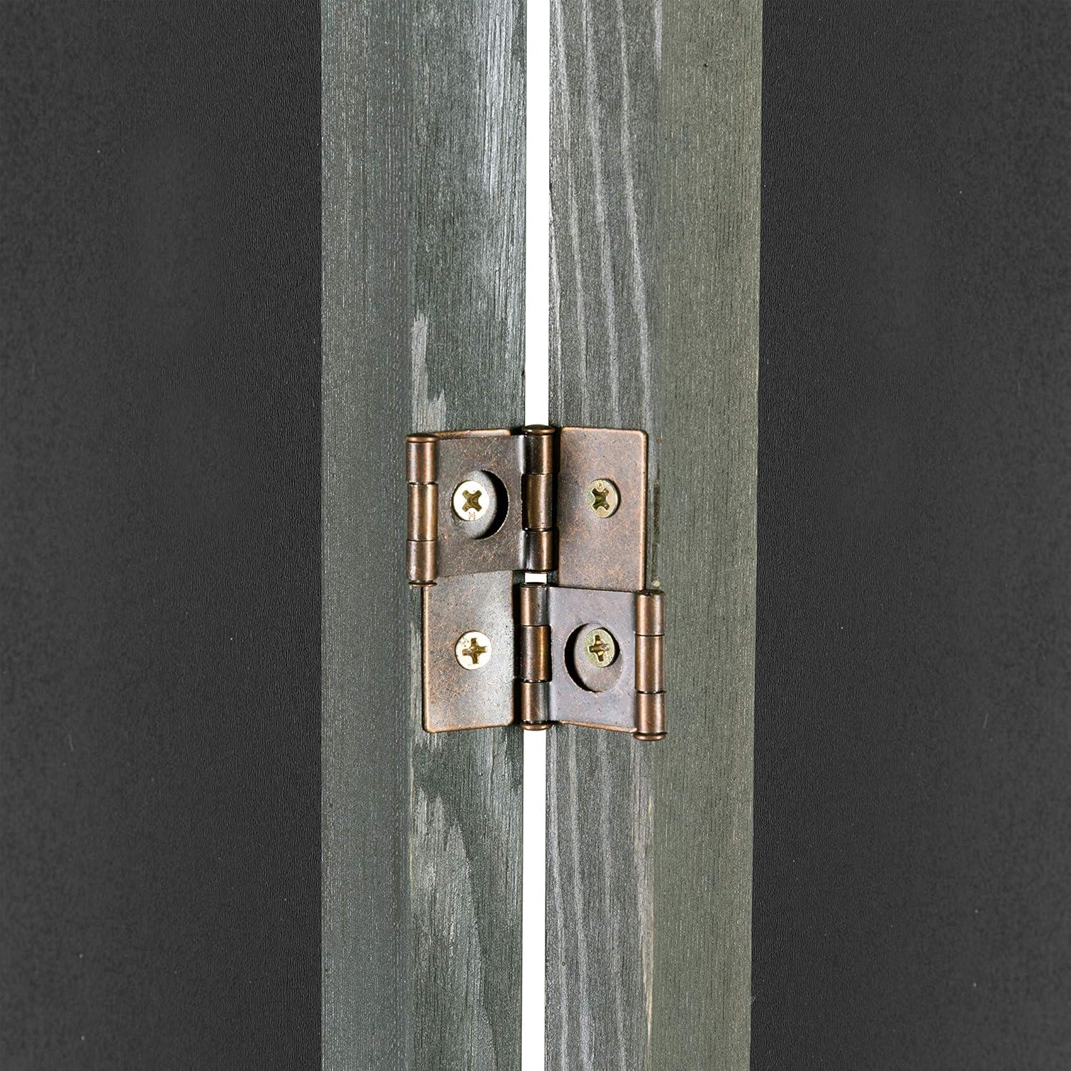 image4 Panel Vintage Gray Wood Chalkboard Room Divider 6FT Folding Writable Privacy Screen 63W x 705HVintage Gray