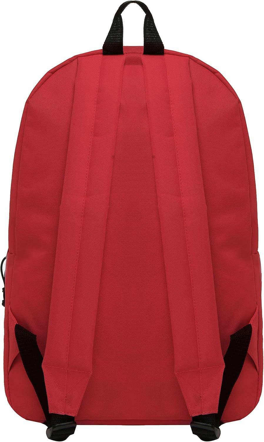 imageMGgear Wholesale Bulk Case of 24 Heavy Duty 165quot Basic School Backpacks in Assorted Black Gray Olive Navy Red and Blue Solid Colors Student Bookbag or Travel Backpack