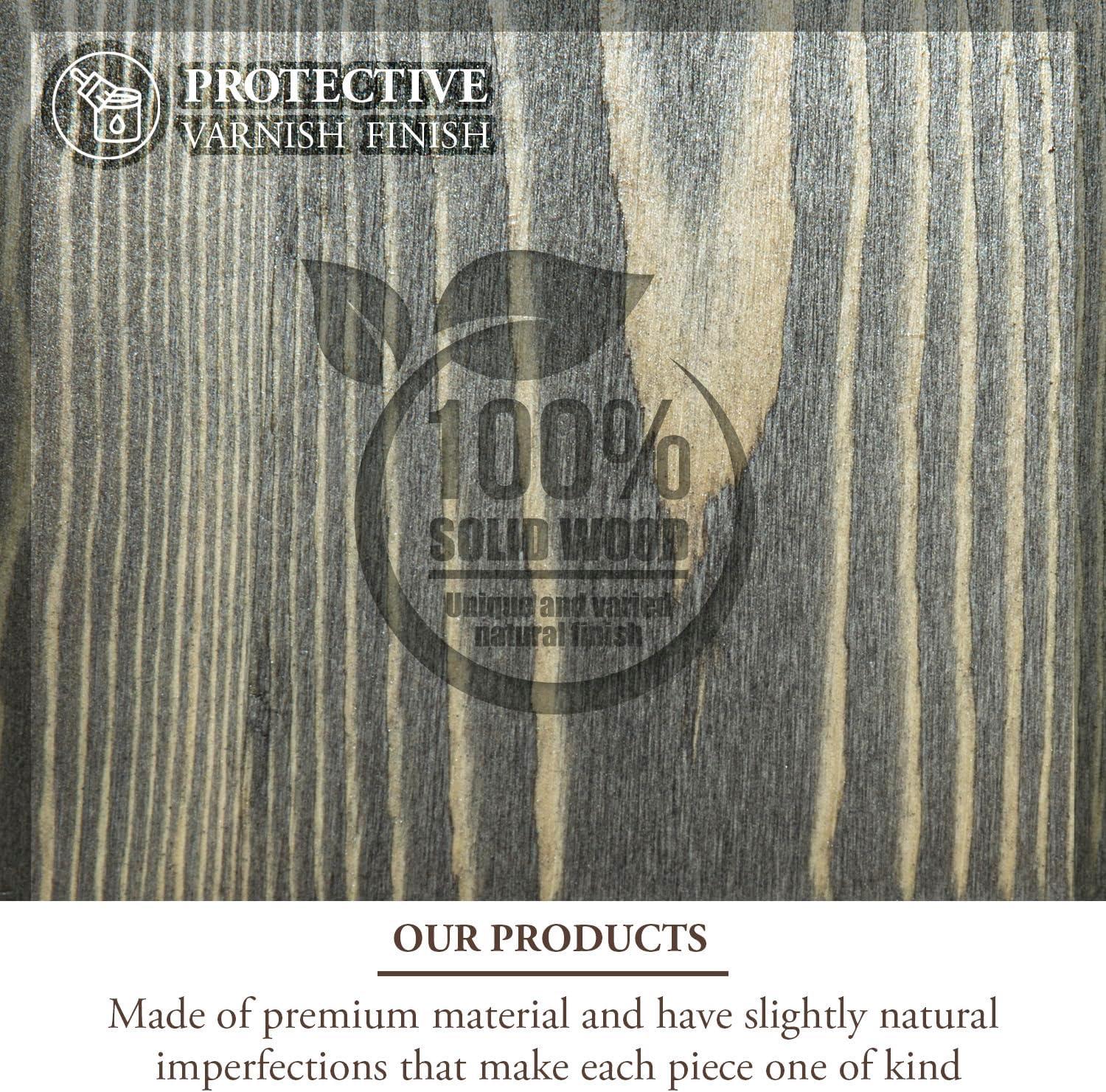 imageMyGift 11 x 15 Inch Wall Mounted Solid Wood Deep Shadow Box with Vintage Coal Black Finish and Cork Backing Premium Clear Acrylic Viewing Panels and Hinged Door Magnetic ClosureGrey