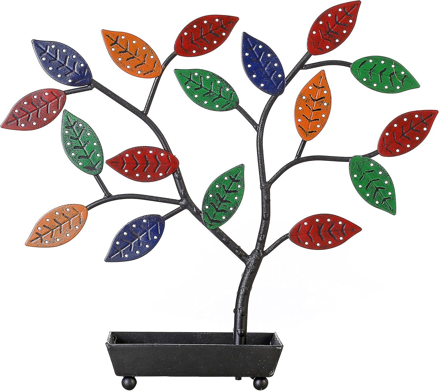 imageMyGift 14Inch Modern Bronze Jewelry Organizer Tree with Bird Nest Holds 48 Earrings Necklace ampamp Bracelet Stand Metal Tabletop Display for Rings Trinkets Decorative Storage for Home DcorMulticolored Metal