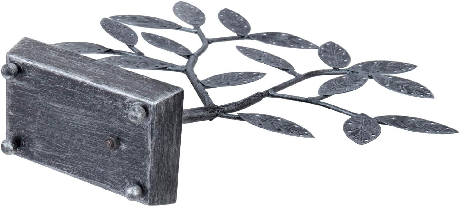 imageMyGift 14Inch Modern Bronze Jewelry Organizer Tree with Bird Nest Holds 48 Earrings Necklace ampamp Bracelet Stand Metal Tabletop Display for Rings Trinkets Decorative Storage for Home DcorSilver Metal