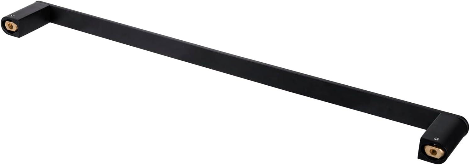 imageMyGift 20 Inch Towel Bar Premium Wall Mounted Bath Towel Hanger Rail Ultra Modern Minimalist Hotel Series Floating Bar for Hanging Bathroom Towels Black MetalBlack Metal