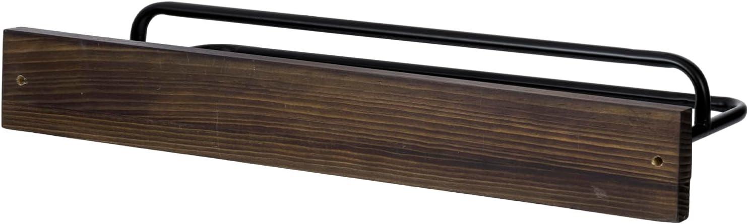 imageMyGift 24 Inch Towel Bar Premium Hotel Series Commercial Grade Stainless Steel Bathroom Towel Holder Wall Mounted Modern Gunmetal Gray Bar Rack for Hanging Bath TowelsDark Brown