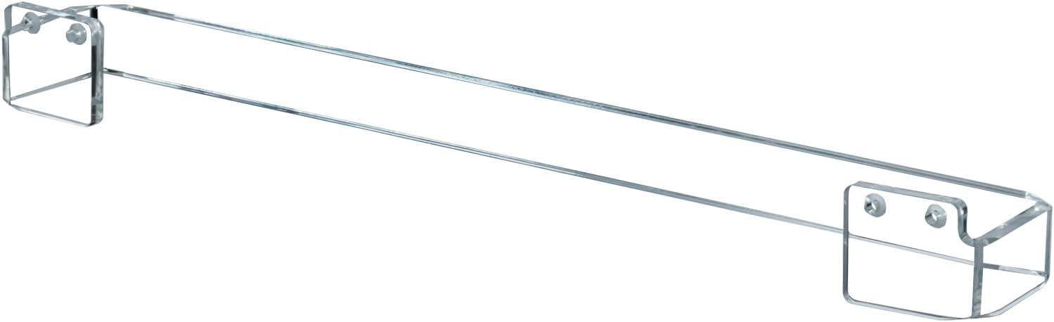 imageMyGift 24 Inch Towel Bar Premium Hotel Series Commercial Grade Stainless Steel Bathroom Towel Holder Wall Mounted Modern Gunmetal Gray Bar Rack for Hanging Bath TowelsClear