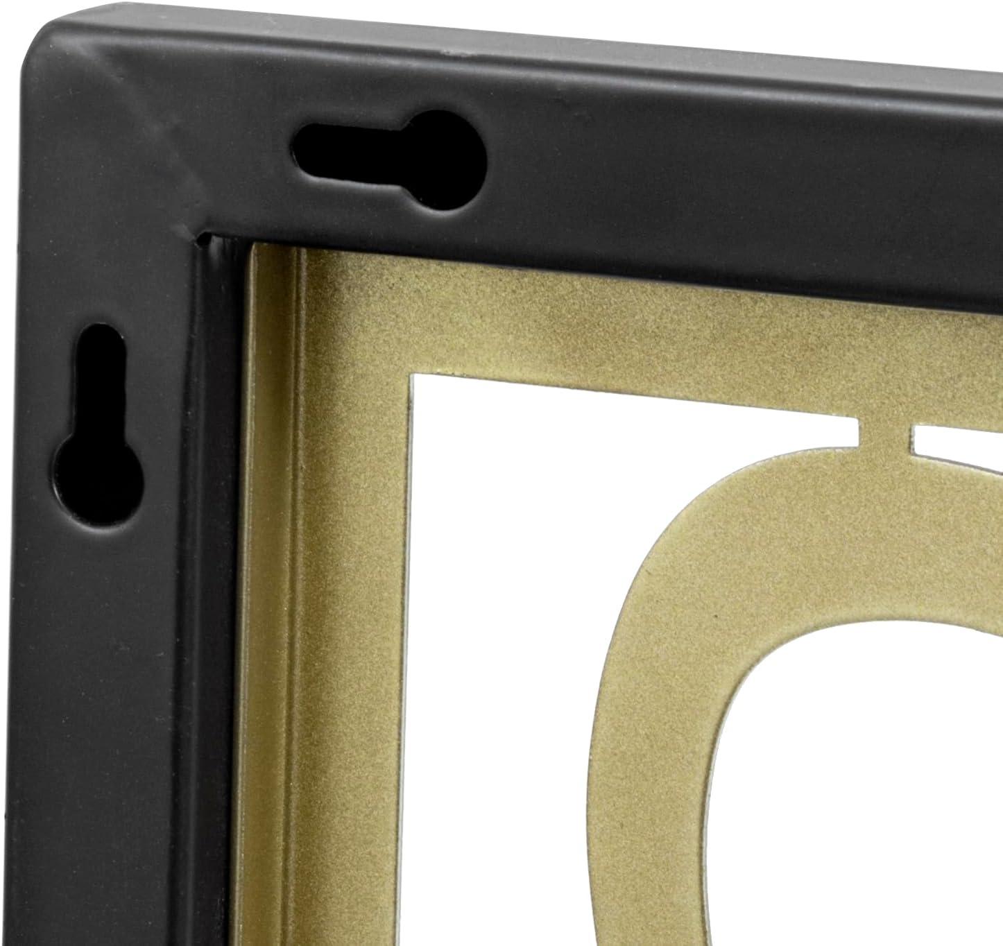 imageMyGift 44 x 22 Large Gold Metal Minimalist Abstract Laser Cut Design Wall Art Suitable for Hotel Living Room Office Accent Home Decor Ready to Hang PanelGold Black