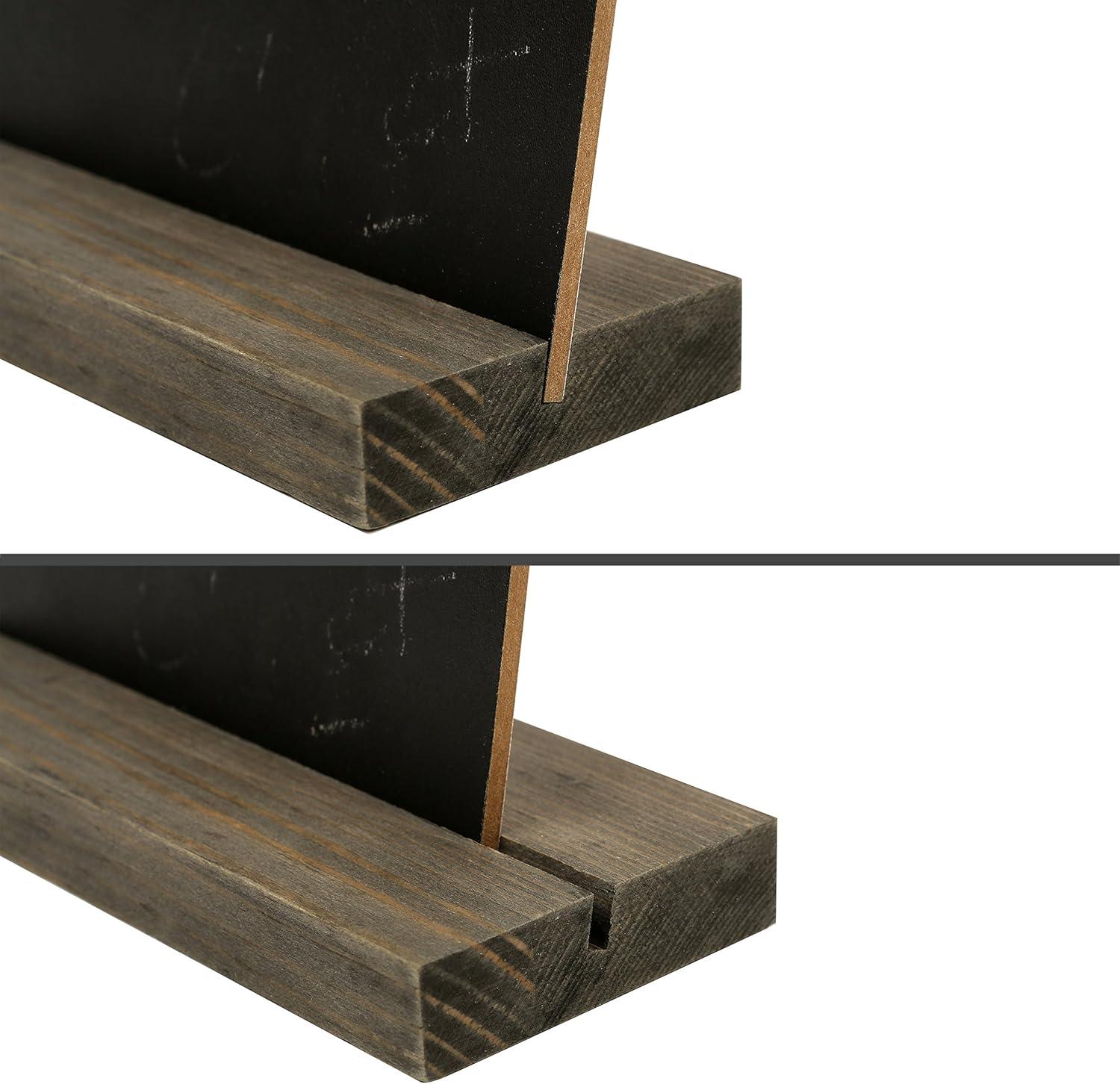 imageMyGift 5 x 6quot Place Card Chalkboard Sign with Rustic Brown Wood Base Stand for Wedding Food Buffet Label Table Numbers Message Boards Party Decorations Event Supplies Set of 6Rustic Brown