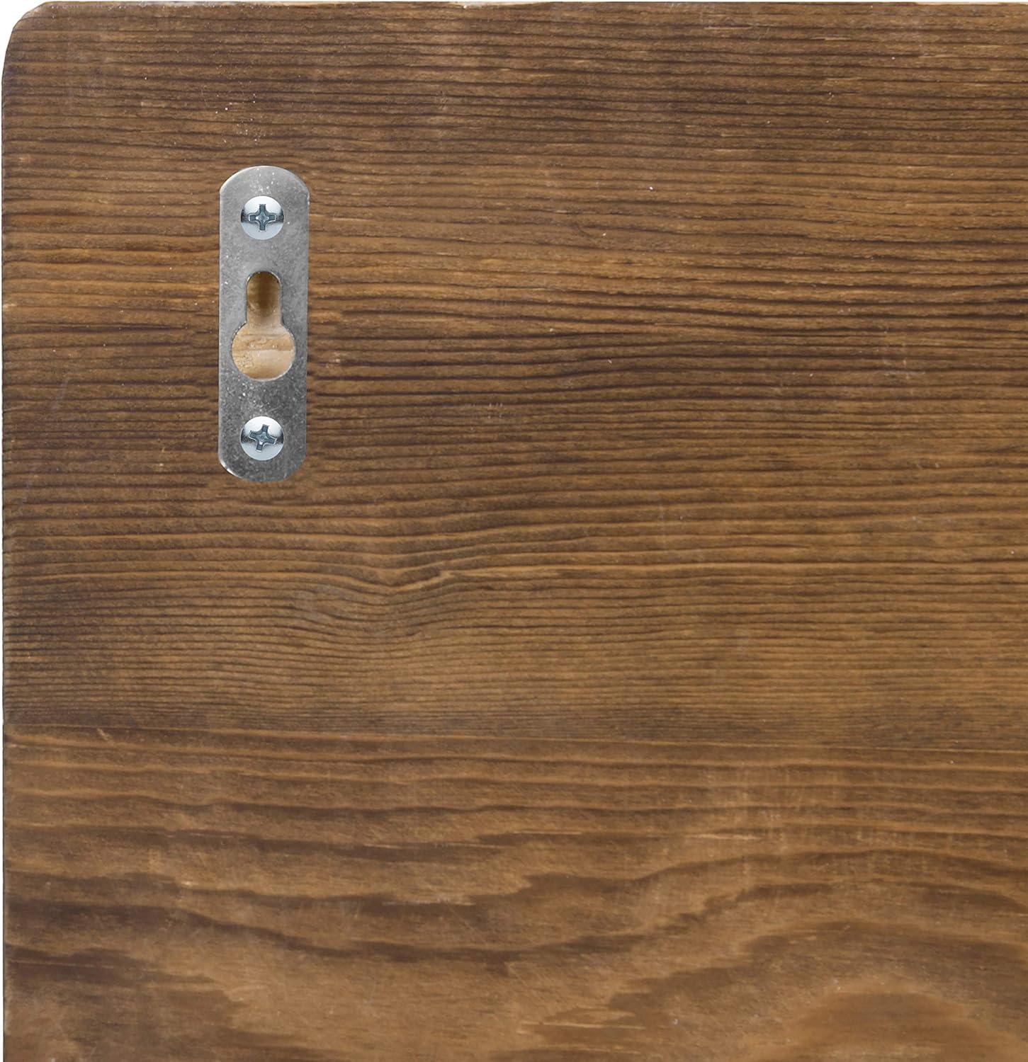 imageMyGift 5Bottle Industrial Wood ampamp Pipe Design Wall Mounted Wine Bottle Rack with Chalkboard Label