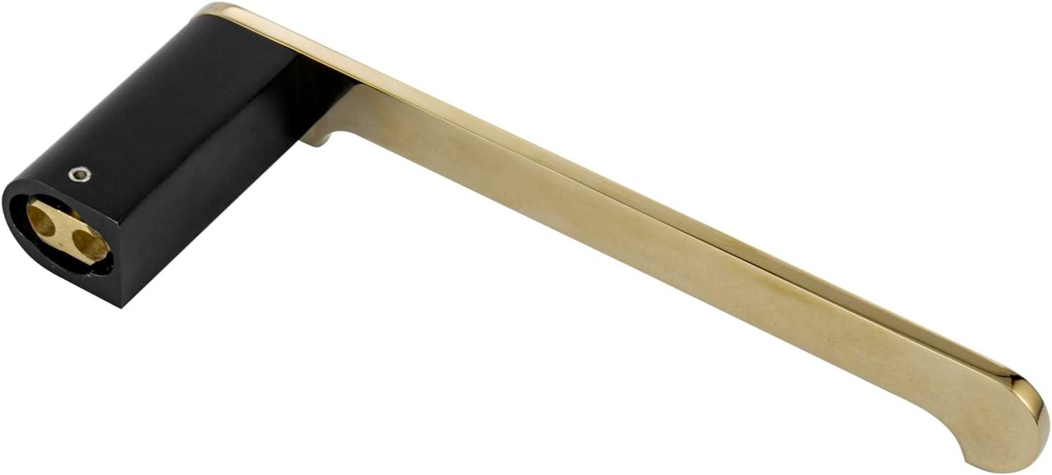 imageMyGift 79 Inch Gunmetal Hand Towel Holder Rack Wall Mounted Premium Hotel Series Dark Gray Metal Hook for Hanging Hand Drying Towels Bathroom Hand Towel RingBlack Gold