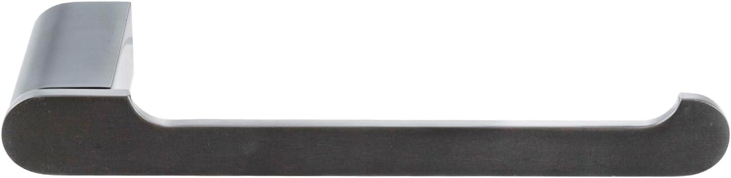 imageMyGift 79 Inch Gunmetal Hand Towel Holder Rack Wall Mounted Premium Hotel Series Dark Gray Metal Hook for Hanging Hand Drying Towels Bathroom Hand Towel RingBlack