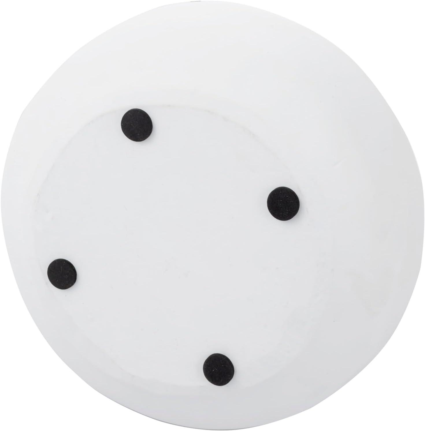 imageMyGift 8 Inch Round Modern Artificial Succulent Arrangement Potted in Gray Concrete Plant Bowl Assorted Faux Mini Succulents in a Decorative Planter PotWhite