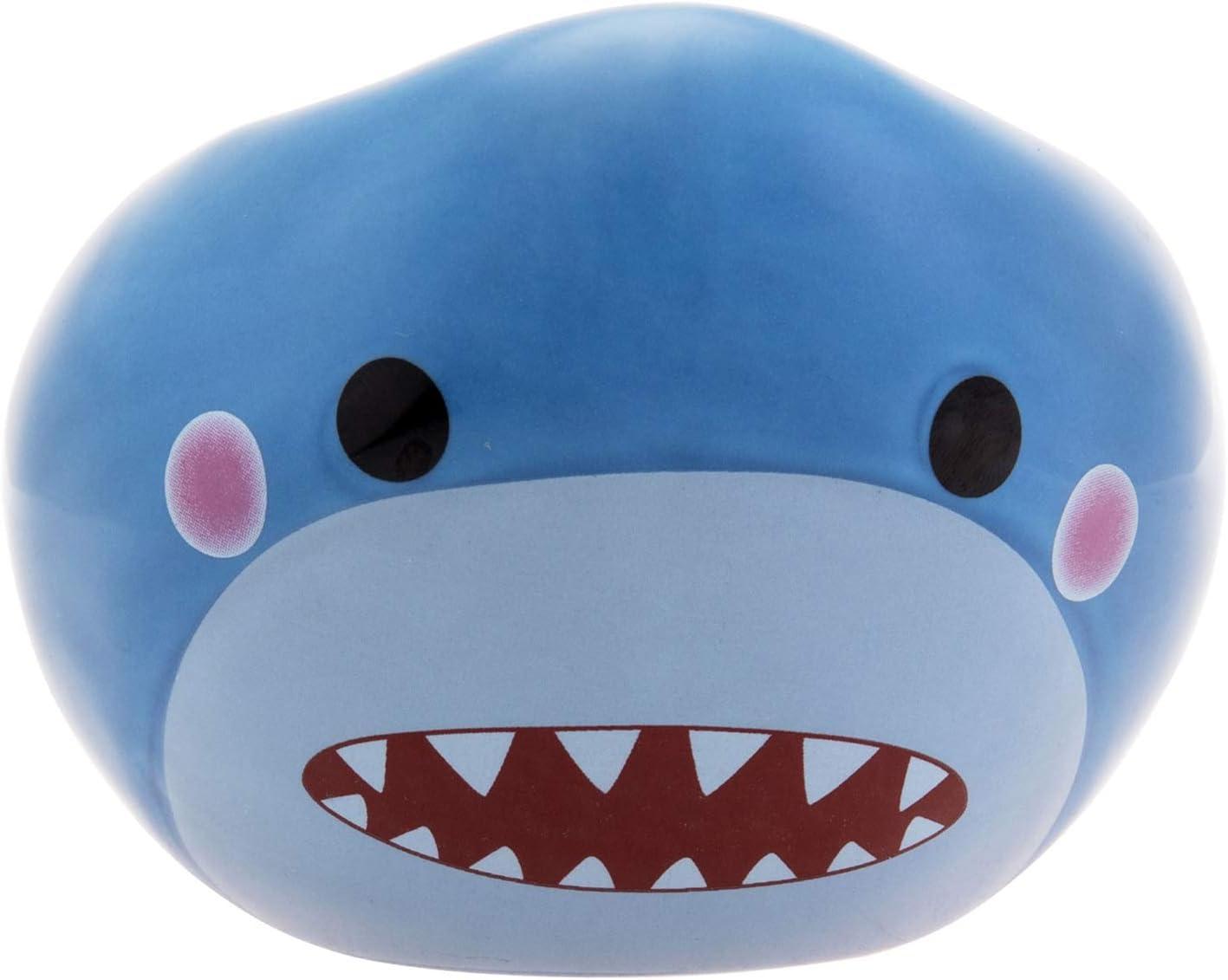 imageMyGift Blue Ceramic Cute Novelty Coffee Mug with Handle and Cartoon Baby Shark Design Fun Birthday Gift Mugs for Kids Women Men