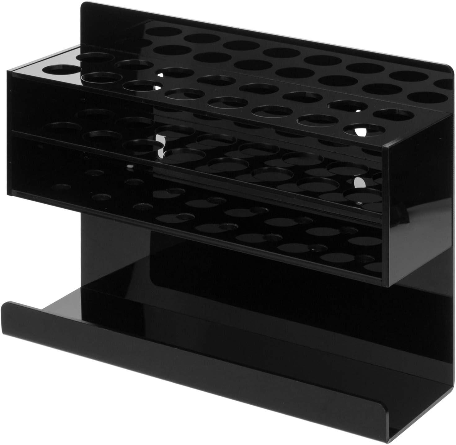 imageMyGift Dry Erase Marker Holder 10 Slots Whiteboard Marker Holder for Wall Dry Erase Eraser Holder Wall Mount BlackBlack