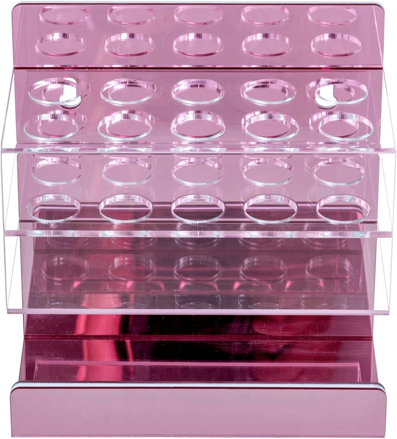 imageMyGift Dry Erase Marker Holder 10 Slots Whiteboard Marker Holder for Wall Dry Erase Eraser Holder Wall Mount BlackPink