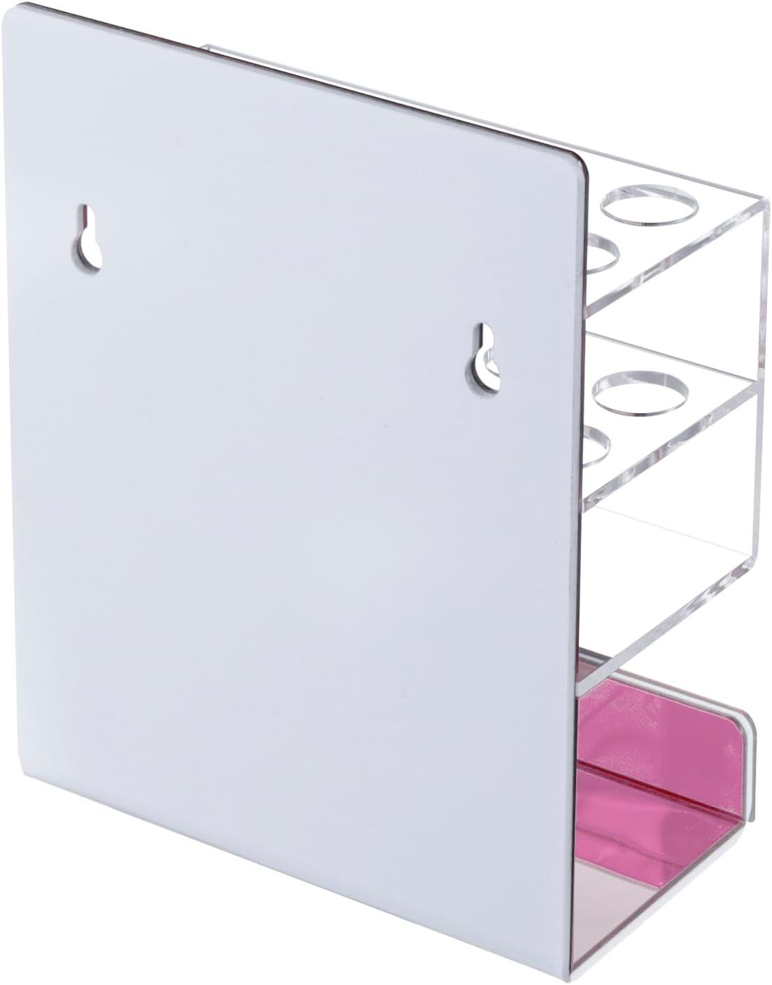 imageMyGift Dry Erase Marker Holder 10 Slots Whiteboard Marker Holder for Wall Dry Erase Eraser Holder Wall Mount BlackPink