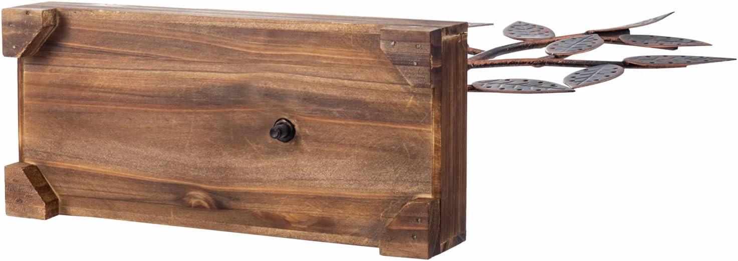 imageMyGift Earring Storage Rack Organizer Matte Black Metal Jewelry Tree Necklace and Bracelet Hanger with Wooden Ring Tray Trinket Holder Holds 68 Pairs of EarringsBronze