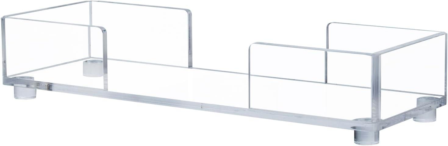 imageMyGift Gold Paper Towel Holder Toilet Paper Towel Dispenser for Bathroom C fold Paper Towel Holder Countertop for Commercial ampamp Home Use Modern Brass Finish MetalClear Acrylic