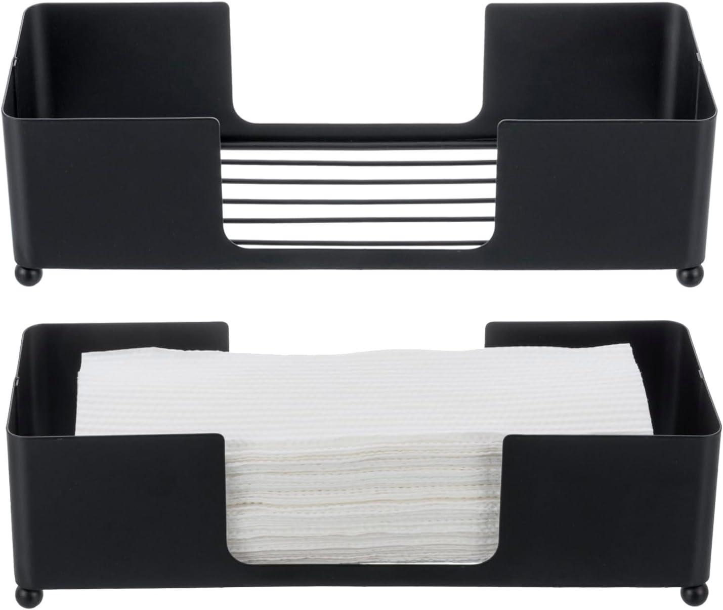 imageMyGift Gold Paper Towel Holder Toilet Paper Towel Dispenser for Bathroom C fold Paper Towel Holder Countertop for Commercial ampamp Home Use Modern Brass Finish MetalBlack2