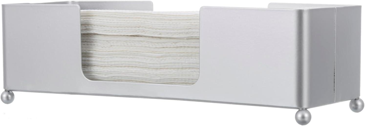 imageMyGift Gold Paper Towel Holder Toilet Paper Towel Dispenser for Bathroom C fold Paper Towel Holder Countertop for Commercial ampamp Home Use Modern Brass Finish MetalSilver