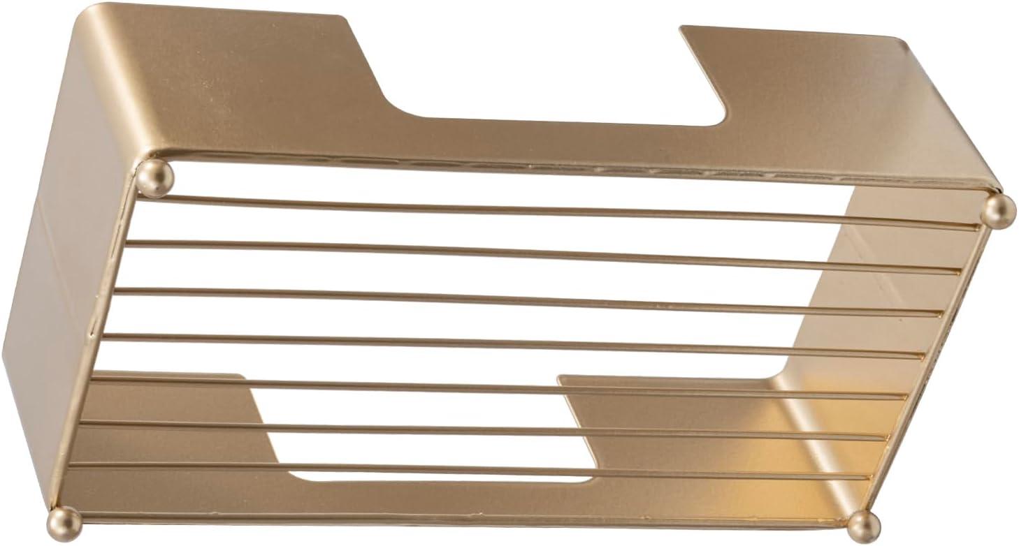 imageMyGift Gold Paper Towel Holder Toilet Paper Towel Dispenser for Bathroom C fold Paper Towel Holder Countertop for Commercial ampamp Home Use Modern Brass Finish MetalGoldBig