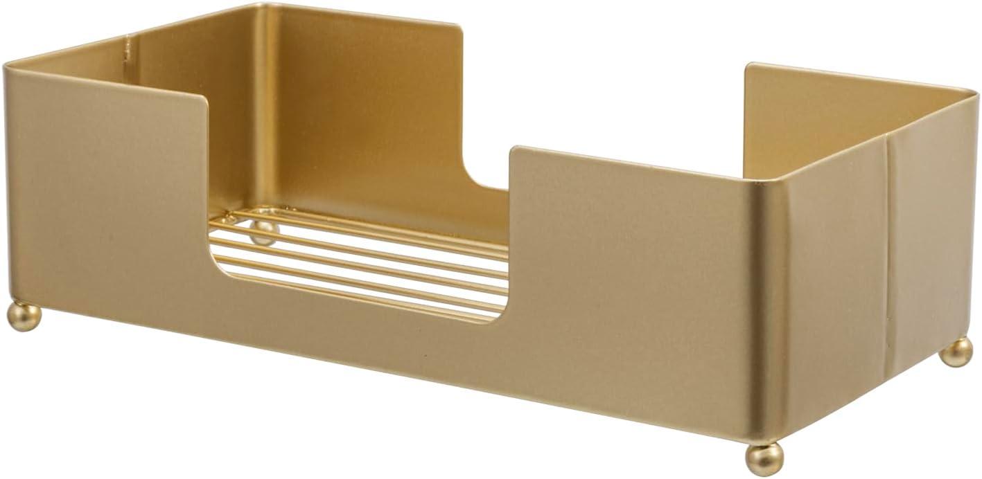 imageMyGift Gold Paper Towel Holder Toilet Paper Towel Dispenser for Bathroom C fold Paper Towel Holder Countertop for Commercial ampamp Home Use Modern Brass Finish MetalGoldBig