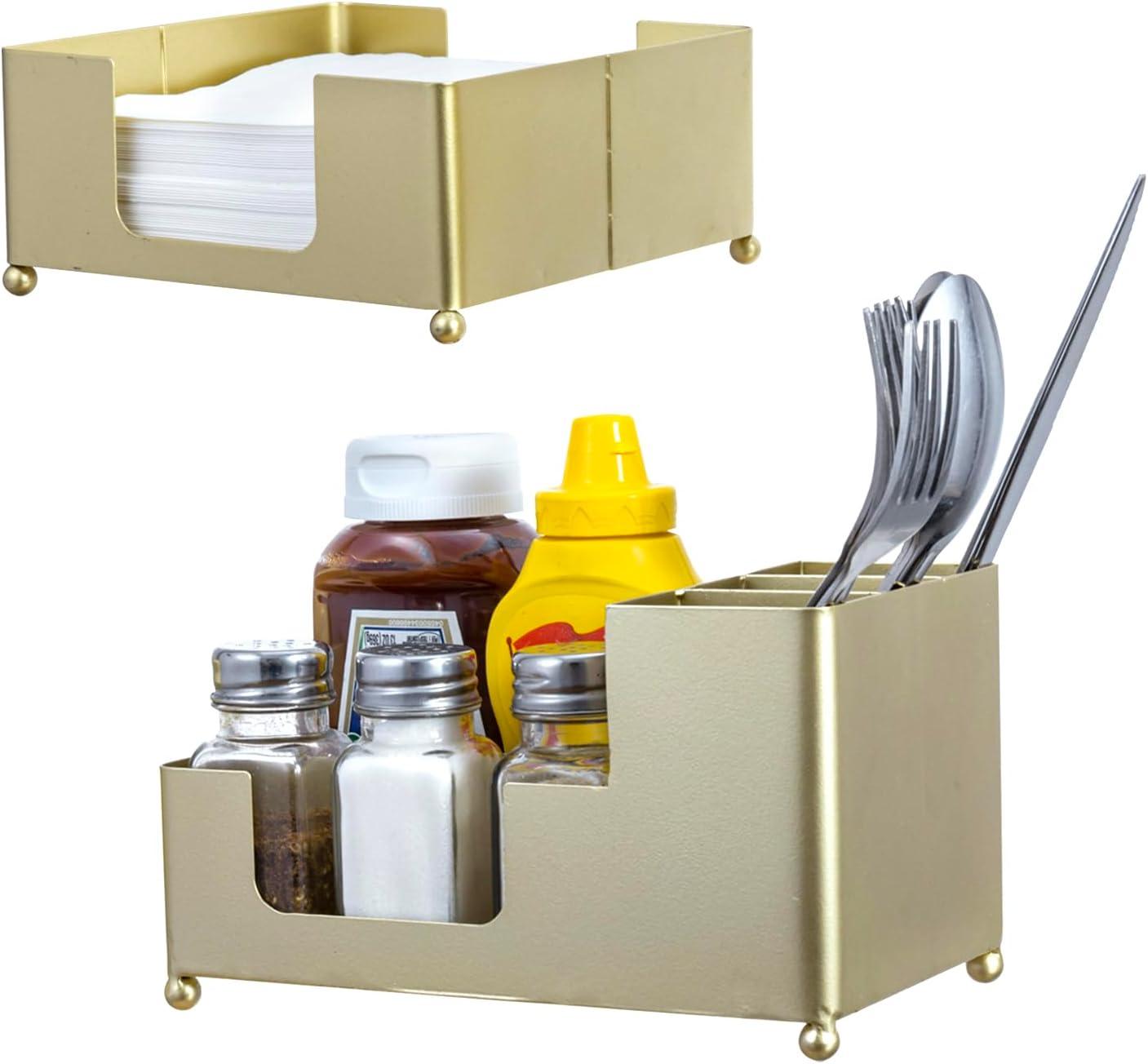 imageMyGift Gold Paper Towel Holder Toilet Paper Towel Dispenser for Bathroom C fold Paper Towel Holder Countertop for Commercial ampamp Home Use Modern Brass Finish MetalBrasstone set