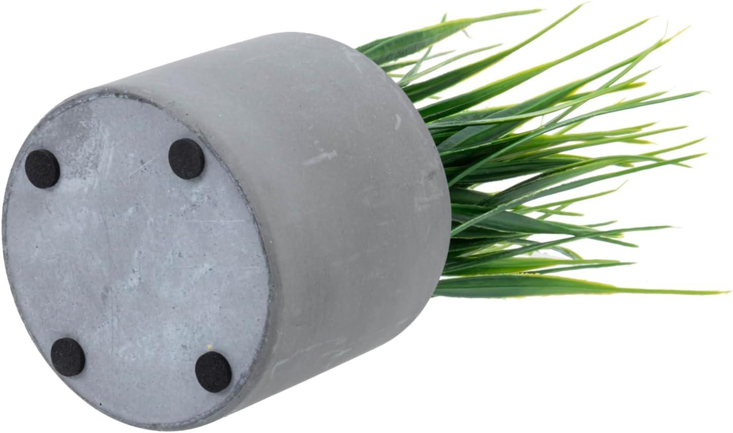 imageMyGift Mini Assorted Artificial Succulents in Round Black Ceramic Pots Mixed Realistic Indoor House Plants Set of 3Dark Gray Cylindrical