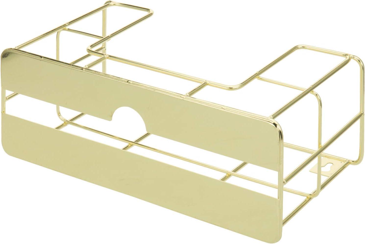 imageMyGift Modern Brass Tone Metal Wire Commercial Wall Mounted or Tabletop Paper Folded Towel Holder Dispenser Rack Tree and BirdBrass