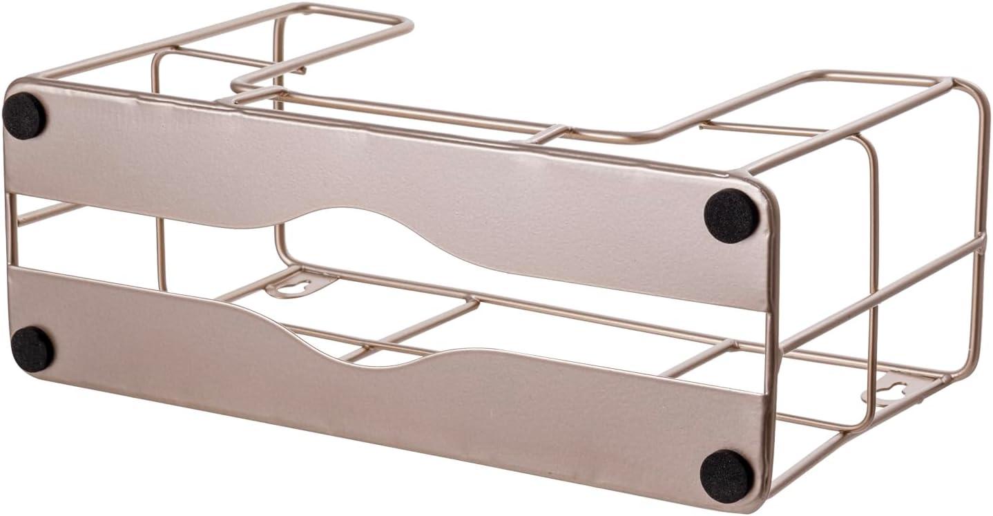 imageMyGift Modern Brass Tone Metal Wire Commercial Wall Mounted or Tabletop Paper Folded Towel Holder Dispenser Rack Tree and BirdCopper