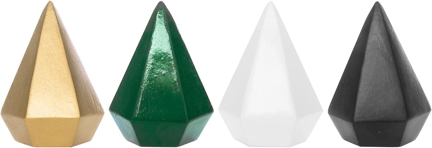 imageMyGift Modern Cone Shaped Ring Holders Decorative MultiColored Pastel Prism Style Jewelry Display Stands Set of 4Multicolored 4