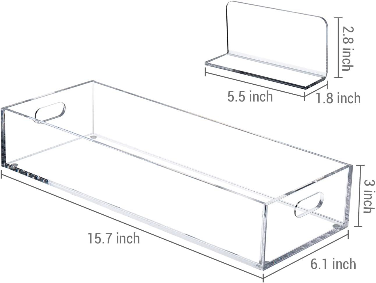 imageMyGift Modern Premium Clear Acrylic Stackable CD Holder Racks with Cutout Carrying Handles Compact Disc Jewel Case Display Crates Media Storage Organizers Set of 2Clear