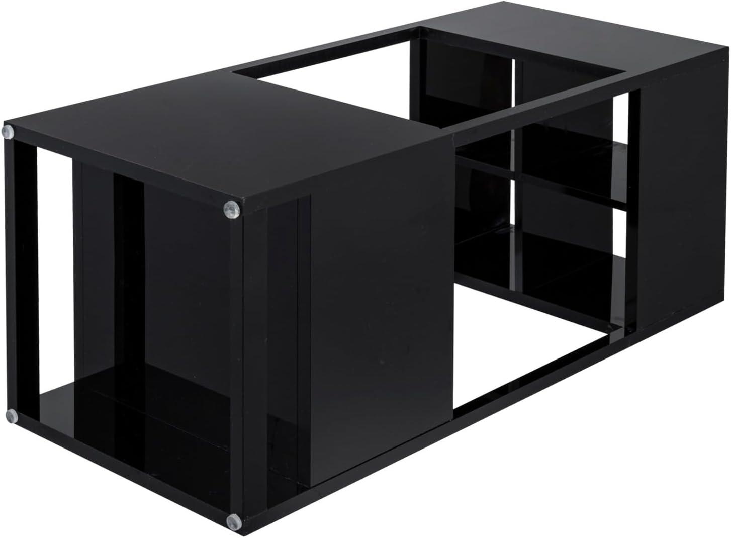 imageMyGift Premium Clear Acrylic Umbrella Holder Rack Freestanding Commercial Grade Hotel Style Stand for Long and Short Umbrellas Home StorageBlack