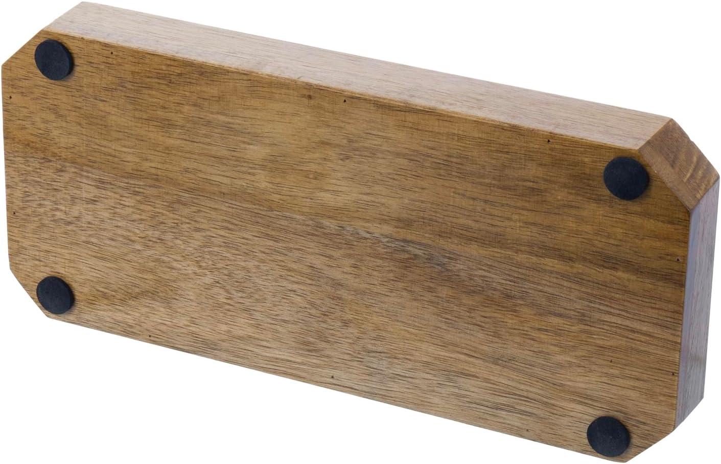 imageMyGift Set of 2 Vintage Distressed Finish Brown Wood Stackable Office Desktop Document Letter Paper TrayPremium Solid Acacia Wood