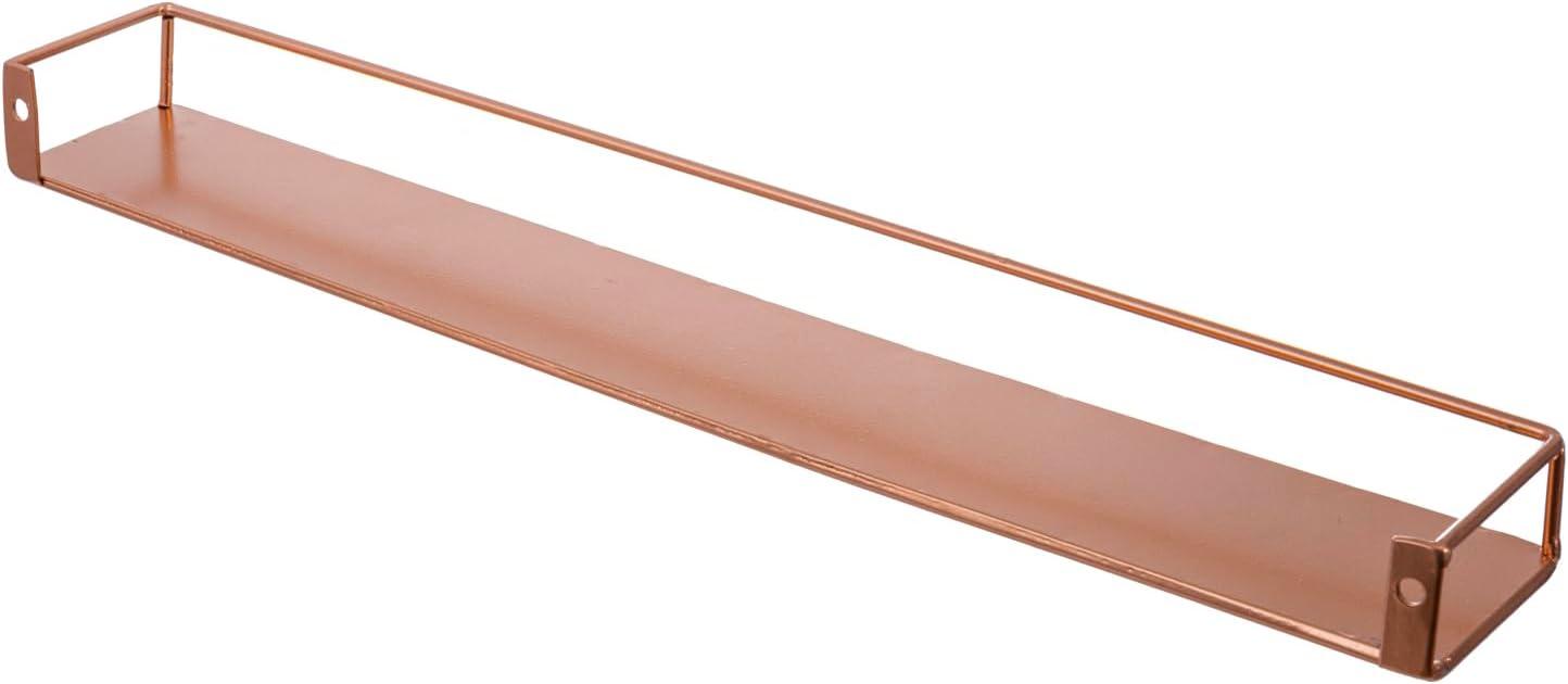 imageMyGift Set of 3 WallMounted Black Metal Nail Polish and Essential Oils Display Shelves Kitchen Spice Jars RackCopper