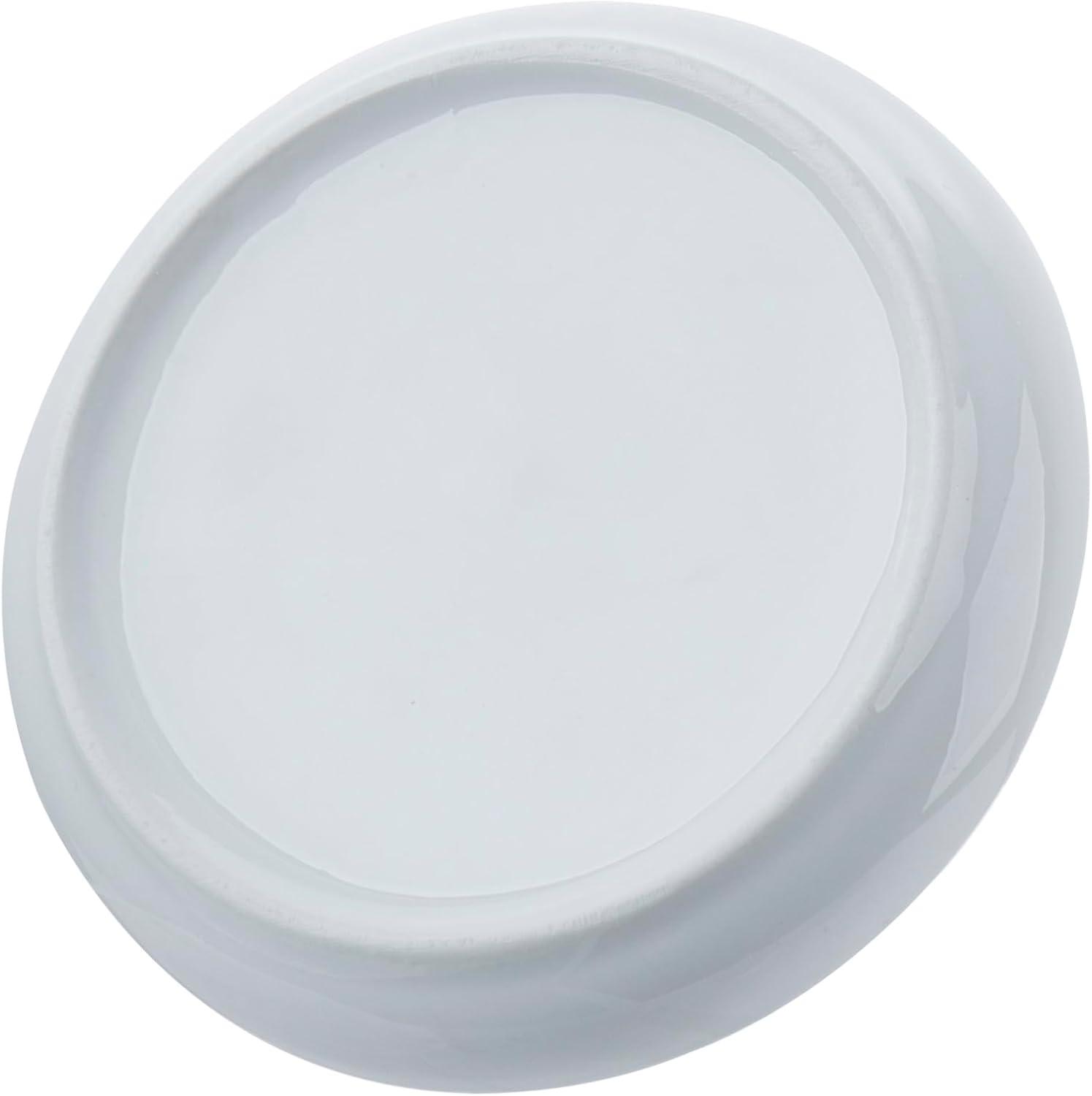 imageMyGift White Ceramic Ring Dish Holder Jewelry Engagement Ring Holder Trinket Tray with Gold TrimCeramic Aloe