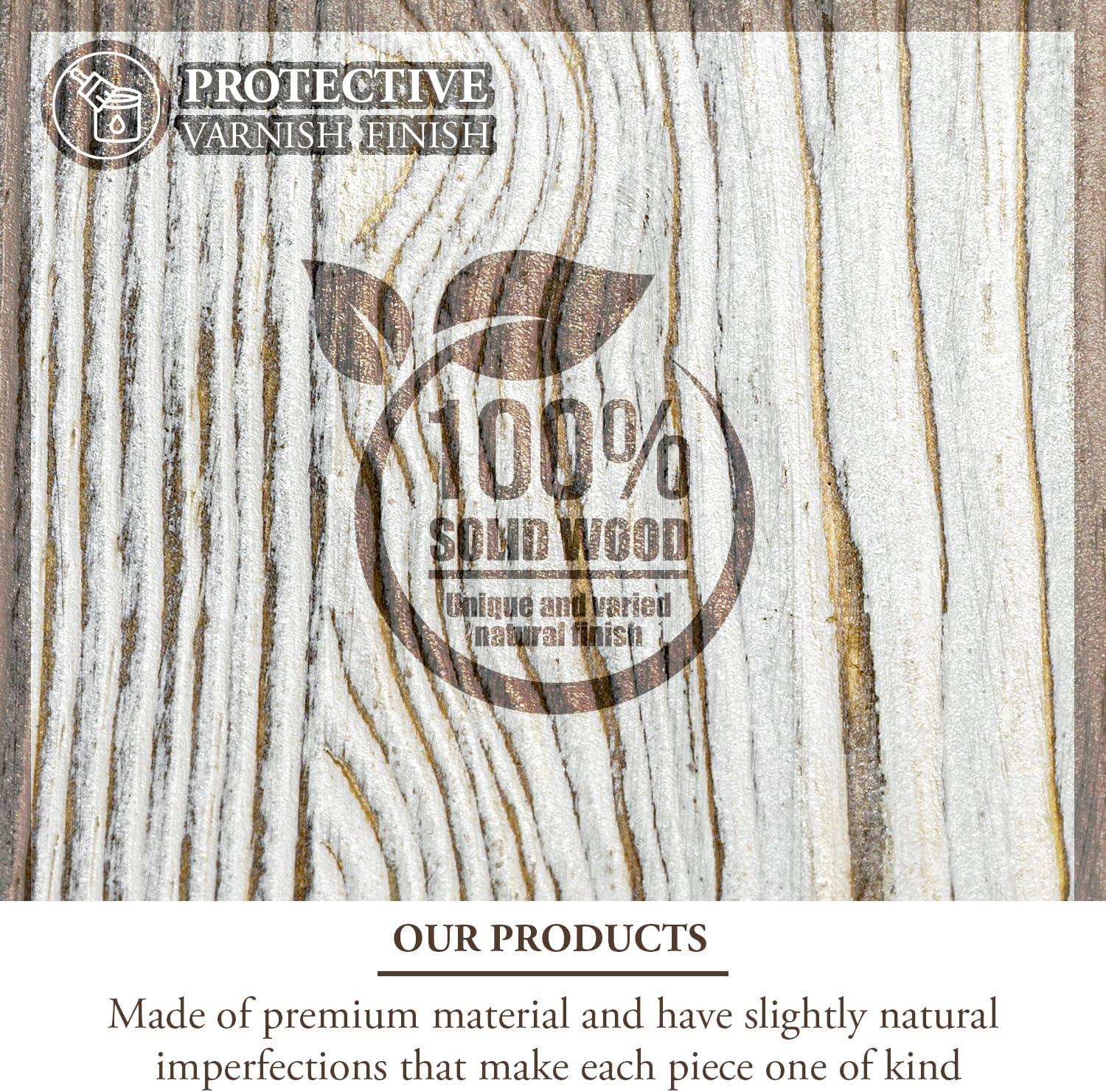 imageMyGift Whitewashed Wood Remote Control Holder Organizer with 4 Compartments Media Storage Caddy with Cursive REMOTES DesignWhitewashed