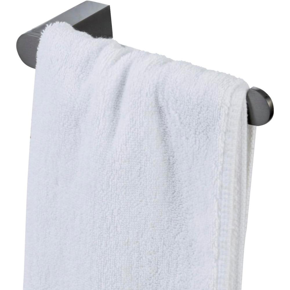 imageMyGift 79 Inch Gunmetal Hand Towel Holder Rack Wall Mounted Premium Hotel Series Dark Gray Metal Hook for Hanging Hand Drying Towels Bathroom Hand Towel RingBlack