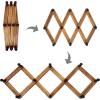 MyGift 10 Hook Burnt Wood Wall Mounted Expandable Accordion Peg Coat Rack Hanger for Entryway, Mudroom or Garage(Burnt Wood)