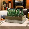 MyGift 12-Slot Rustic Brown Wooden Beer Carrier, Beer Gifts for Men – Crate Style Bottle Beverage Caddy Storage Box with Galvanized Metal Accent