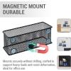 MyGift 3 Pack Black Metal Wire Mesh Magnetic Marker Holder for Whiteboard, Office Desktop Supply Organizer Basket for Pens, Pencils and Accessories(Black)