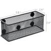 MyGift 3 Pack Black Metal Wire Mesh Magnetic Marker Holder for Whiteboard, Office Desktop Supply Organizer Basket for Pens, Pencils and Accessories(Black)