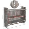 MyGift 3 Tier Wall Mounted Rustic Torched Wood Bathroom Storage Shelves, Wooden Floating Shelf Toilet Paper Holder Rack with 23 Inch Wide Towel Hanging Bar