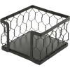 MyGift 3 X 3 Matte Black Metal Chicken Wire Office Desktop Sticky Note Dispenser, Square Memo Pad Holder