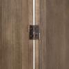 MyGift 3-Panel Burnt Wood Room Divider Folding Burn Wood Privacy Screens for Room Separation with Dual-Action Hinges