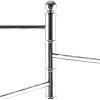 MyGift 40-Inch Silver Metal Freestanding Towel Rack for Bathroom with 3 Swivel Arms(Silver)