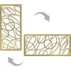 MyGift 44 x 22 Large Gold Metal Minimalist Abstract Laser Cut Design Wall Art, Suitable for Hotel Living Room Office Accent Home Decor, Ready to Hang Panel(Gold)