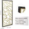 MyGift 44 x 22 Large Gold Metal Minimalist Abstract Laser Cut Design Wall Art, Suitable for Hotel Living Room Office Accent Home Decor, Ready to Hang Panel(Gold/ Black)