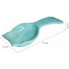 MyGift® Aqua Blue Ceramic Spoon Rest with Owl Design, Countertop Cooking Spoon and Ladle Holder