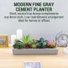 MyGift Artificial Succulent Centerpiece,15.75 Inch Faux Succulents Arrangement Plants in Sleek Black Wooden Rectangular Planter Box(Gray (15 Inch))