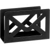 MyGift Black Metal Desktop Mail Holder with Cutout Envelope Design Home and Office Desk Letter Organizer(Black)