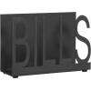 MyGift Black Metal Desktop Mail Sorter Organizer with Bills in Block Cut Out Letter Design(BILLS)